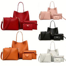 Designer Large Capacity 4 Piece tote bags Women Leather shoulder Handbags Pu Hand bag Set